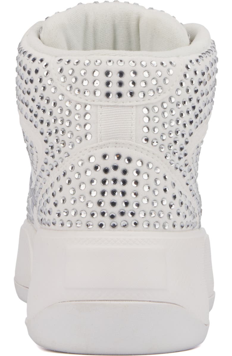 OLIVIA MILLER Lamia Rhinestone Sneaker, Alternate, color, White