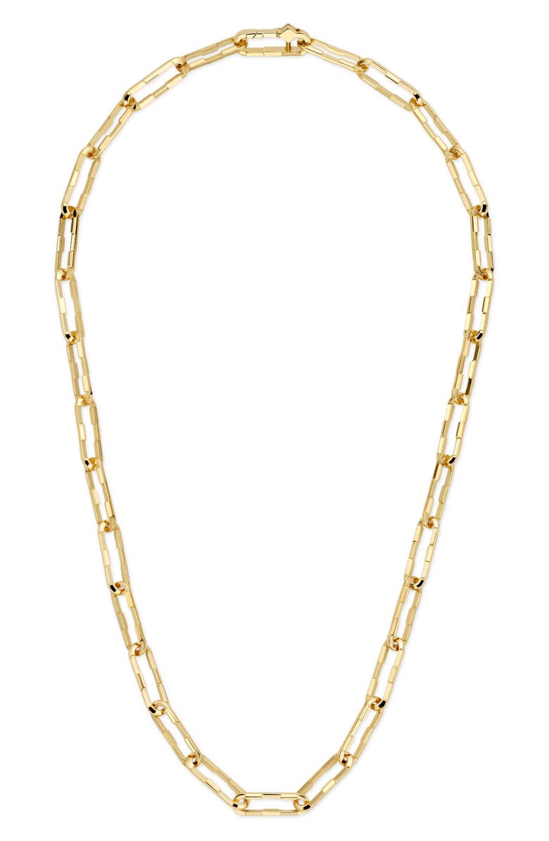 Gucci Link to Love Chain Necklace, Alternate, color, Gold