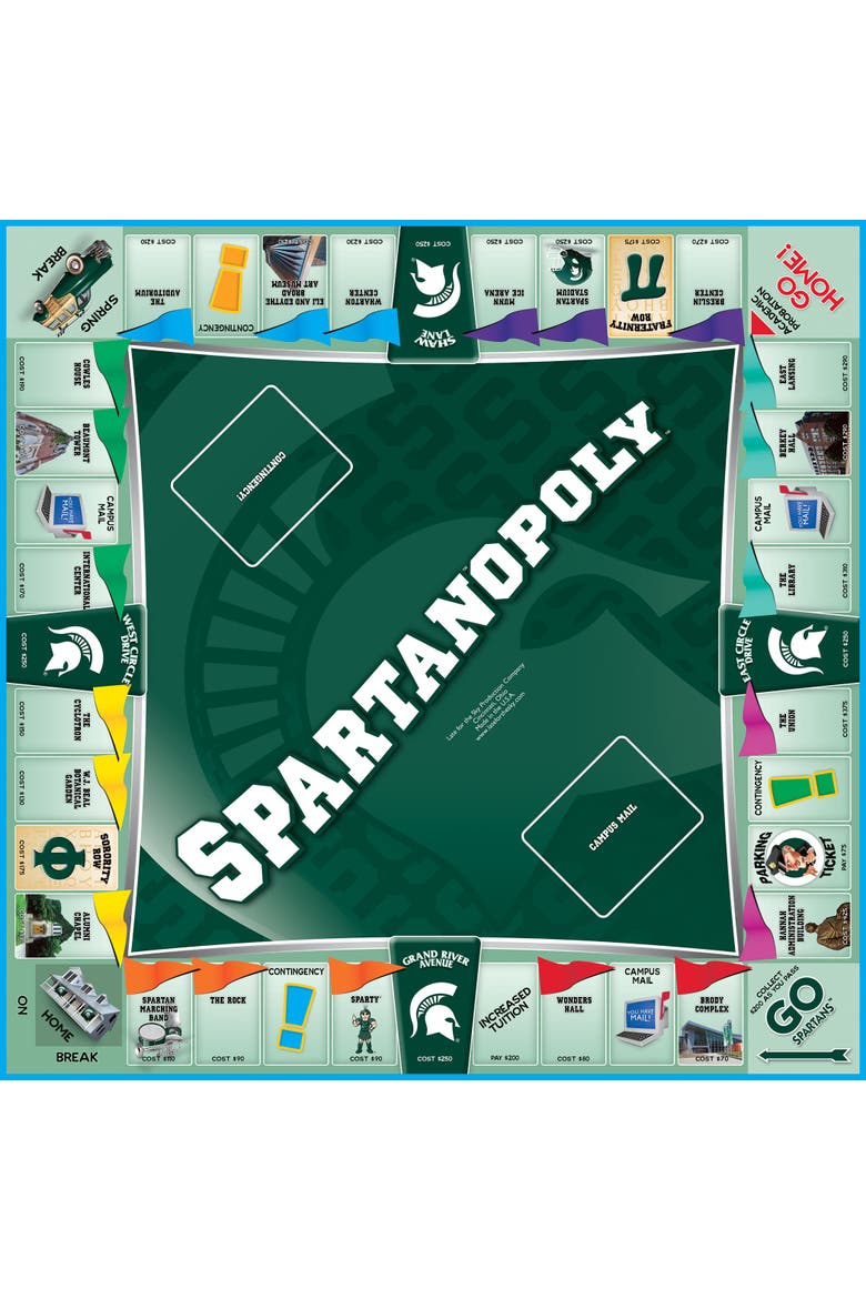 Michigan State University SpartanOpoly Monopoly Board Game, Alternate, color, Multicolored