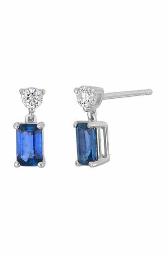 El Mar Sapphire & Diamond Pavé Drop Earrings