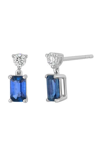 Bony Levy El Mar Sapphire & Diamond Pavé Drop Earrings In 18k White Gold - Sapphire
