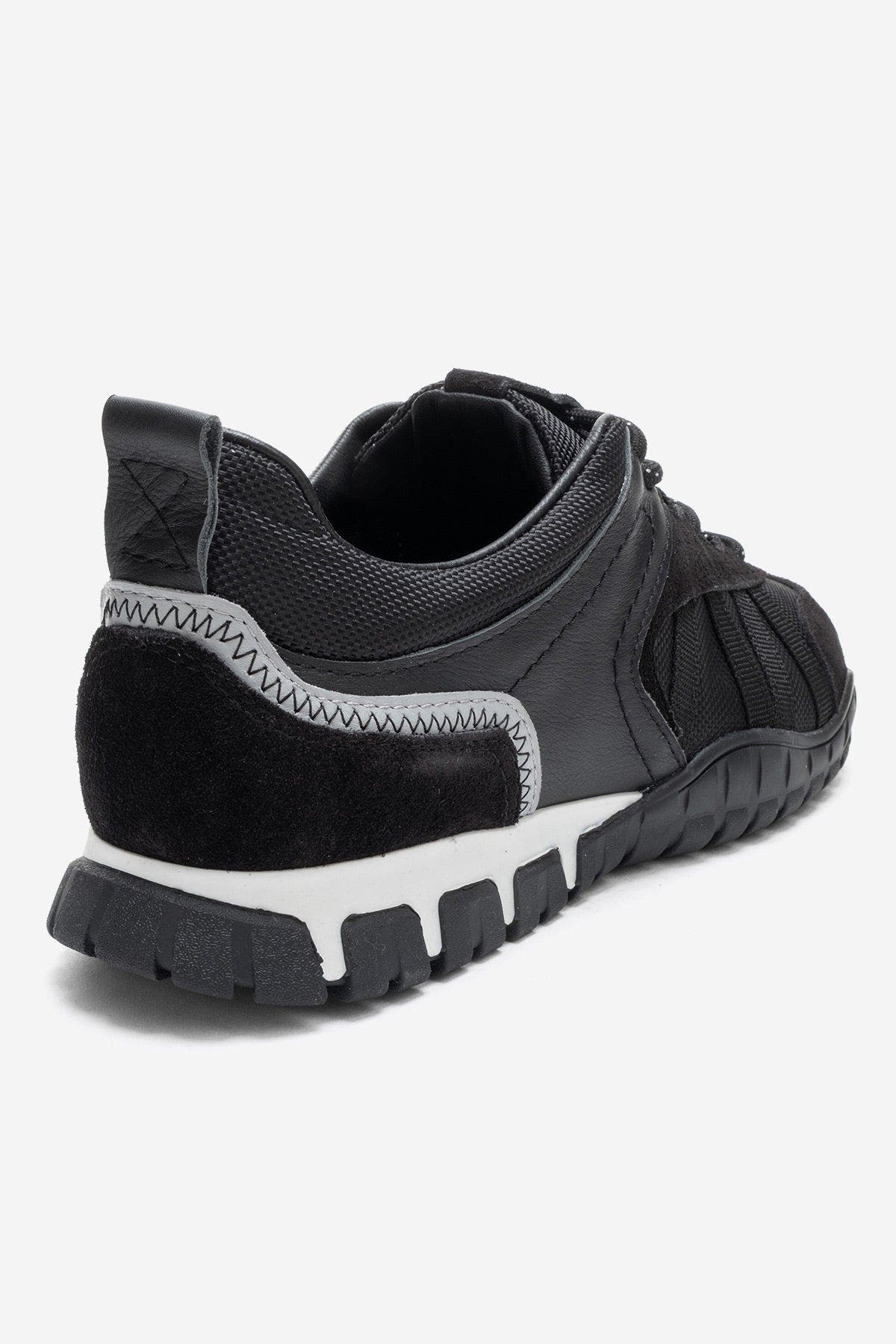 Forever & Always Shoes Fiera Leather Mesh Sneaker, Alternate, color, Black