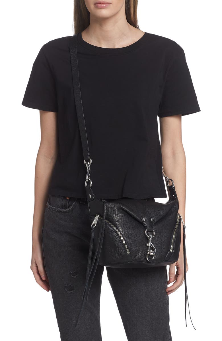 Rebecca Minkoff Small Julian Leather Crossbody, Alternate, color,