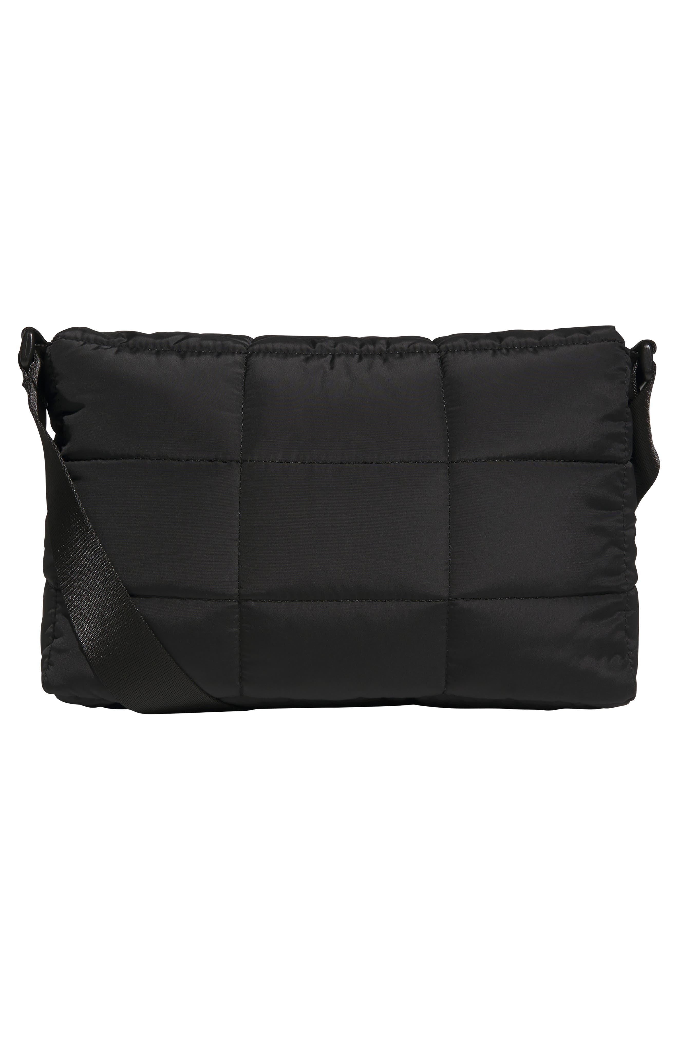 adidas Quilted Flap Crossbody Bag, Alternate, color, Black