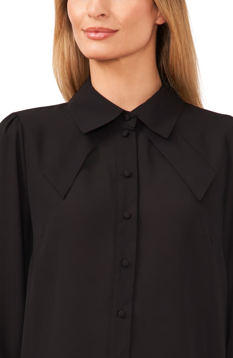 CeCe Tie Detail Bracelet Sleeve Button-Up Top, Alternate, color, 