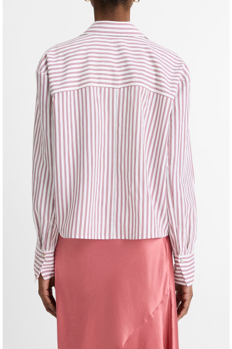 Till Stripe Crop Shirt, Alternate, color, PEONY WOOD/OFF WHITE
