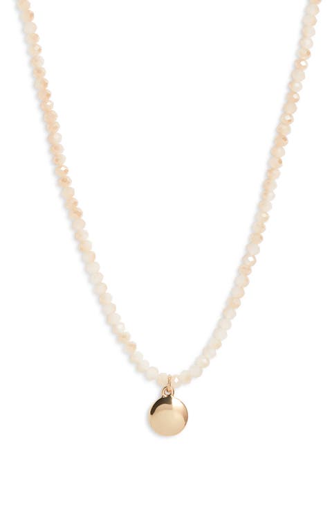 Beaded Charm Pendant Necklace
