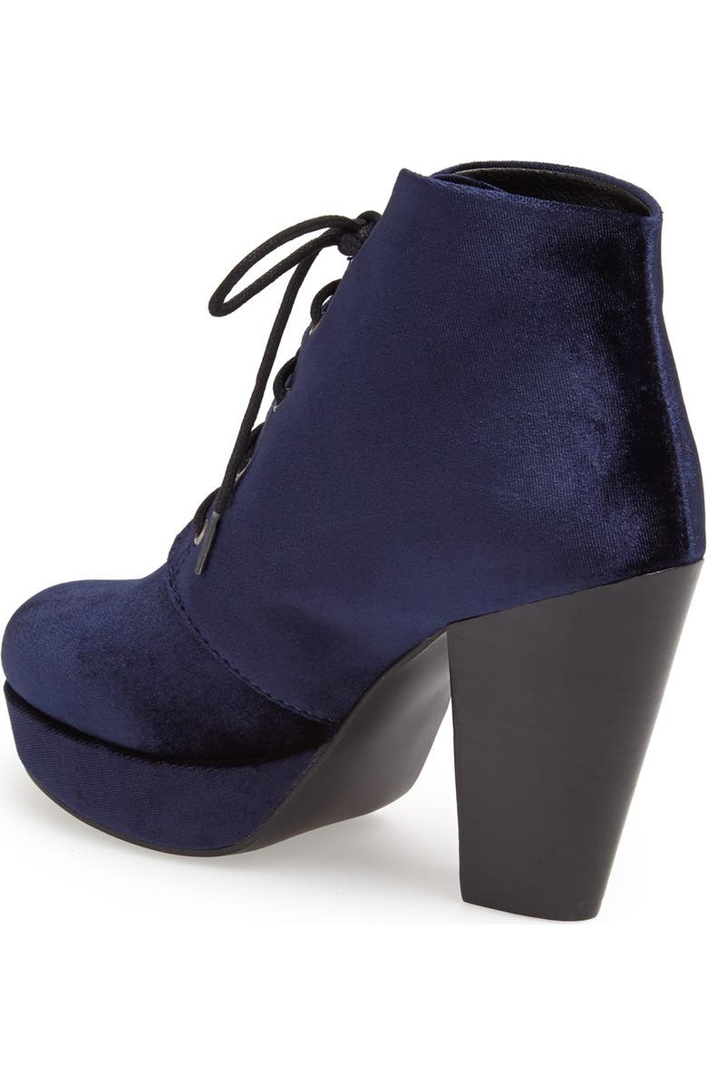 Steve Madden 'Raspy-V' Velvet Bootie, Alternate, color,