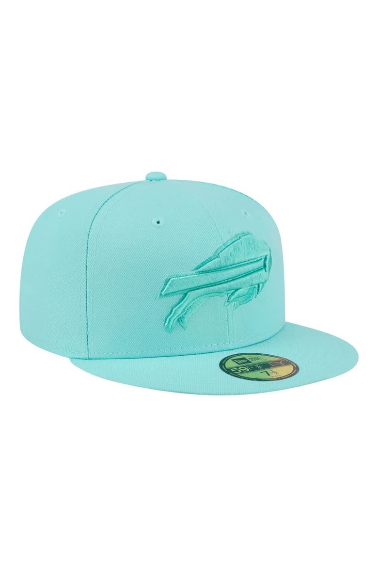 Men's New Era  Turquoise Buffalo Bills Color Pack 59FIFTY Fitted Hat, Alternate, color, Turquoise