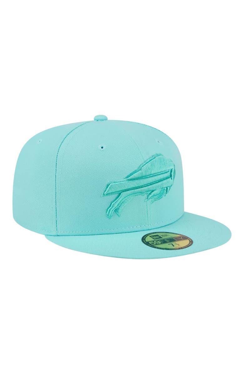 New Era Men's New Era Turquoise Buffalo Bills Color Pack 59FIFTY Fitted Hat, Alternate, color, Turquoise