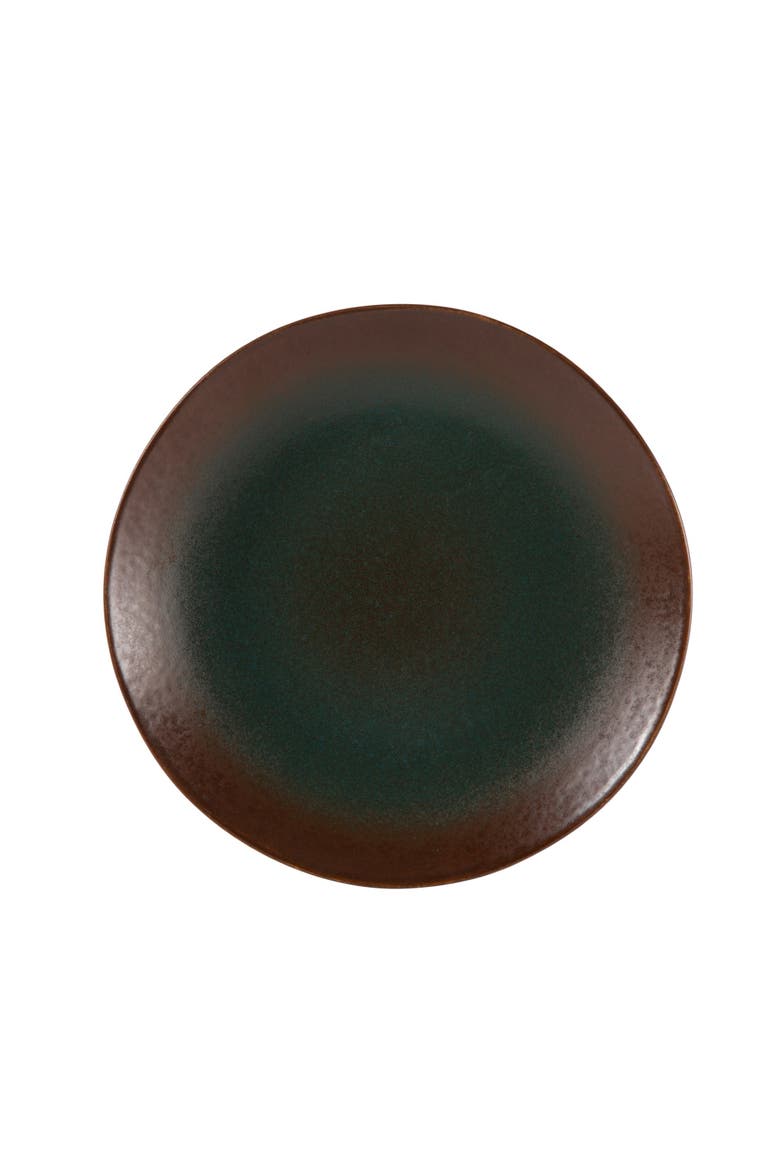 Palermo Sun 16 Piece Double Bowl Stoneware Reactive Glaze Plates and Bowls Dinnerware Set, Alternate, color, Agave Blue