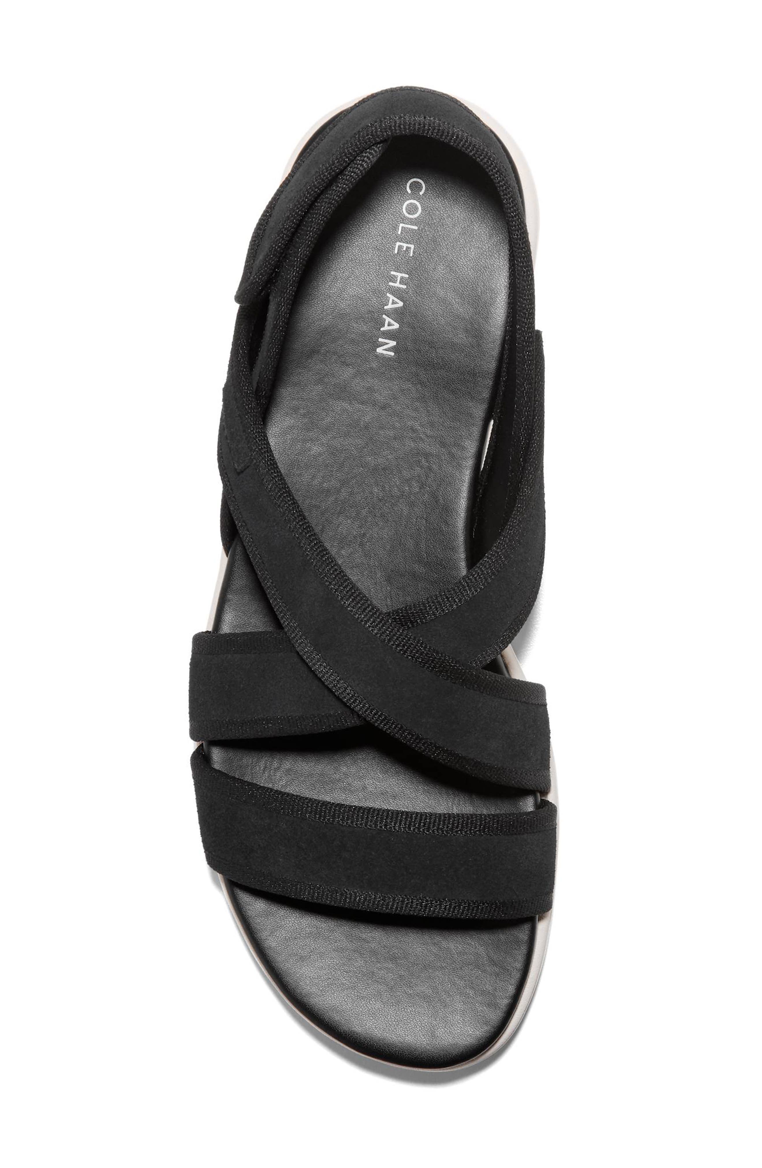 Cole Haan Nantucket Drift Sandal, Alternate, color, Black Suede/ Black Gros Grain