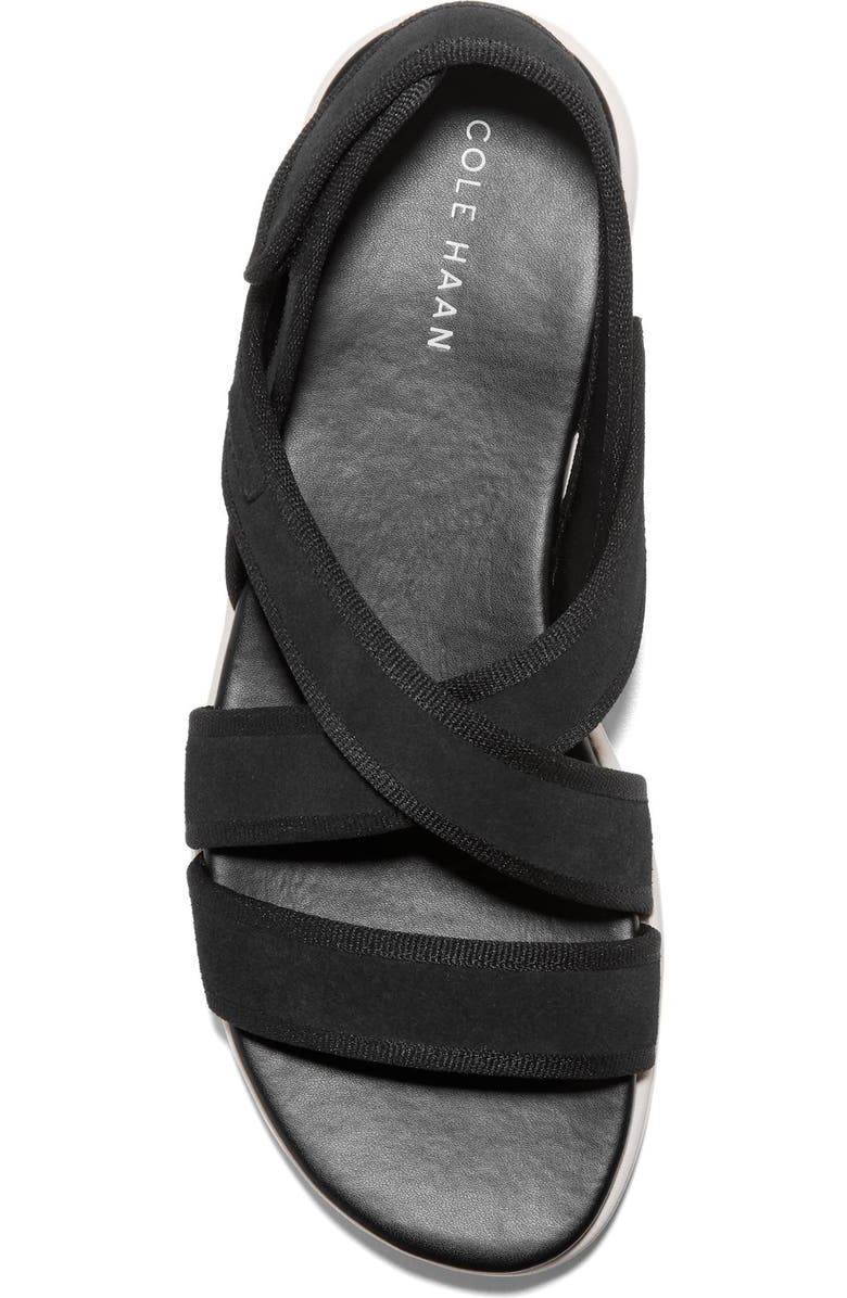 Cole Haan Nantucket Drift Sandal, Alternate, color, Black Suede/ Black Gros Grain