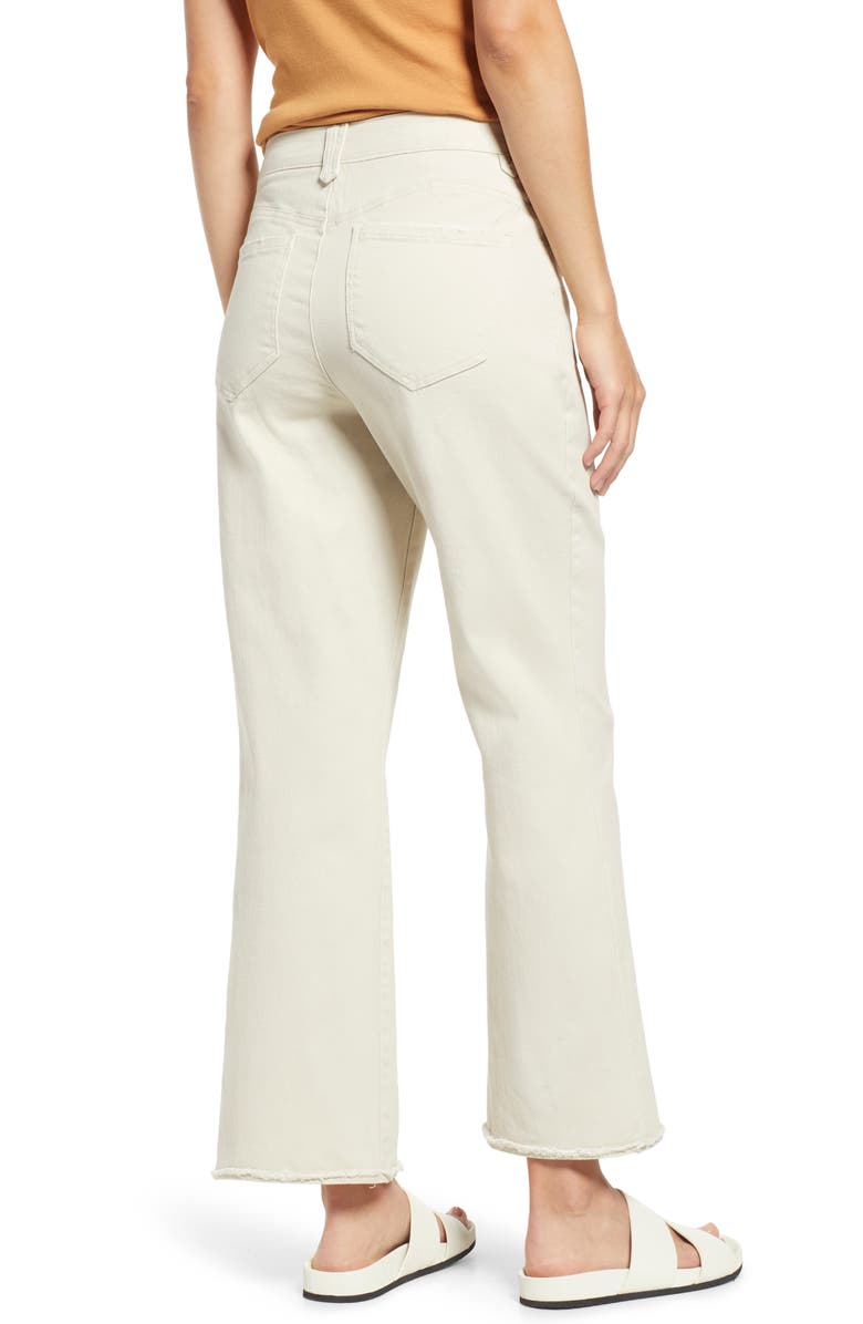 Wit & Wisdom 'Ab'Solution High Waist Raw Hem Wide Leg Jeans, Alternate, color, 