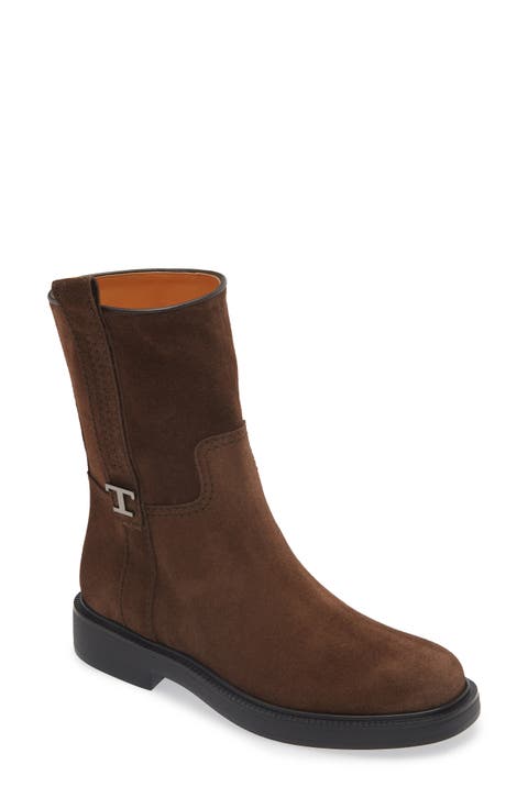 ミドルブーツ TODS Women Boots XXW28L0IM80RE0 BEIGE Woman BLACK Ankle Boots in Leather XXW08D0EA10AKT39B999 | Tods
