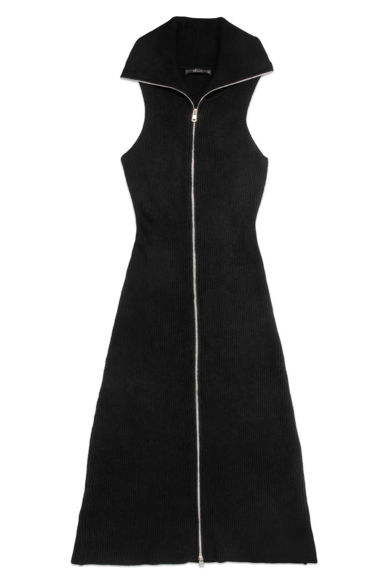 Paul Front Zip Knit Dress, Main, color, BLACK