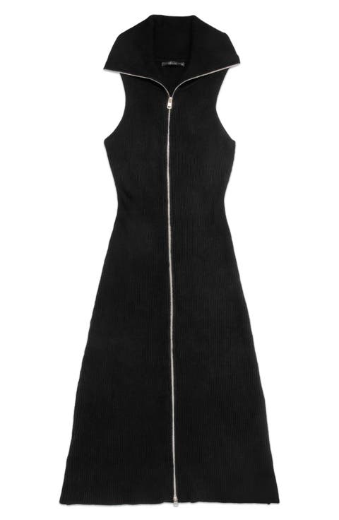 Paul Front Zip Knit Dress