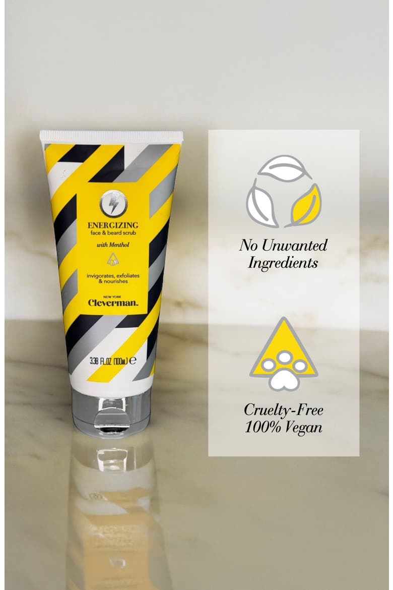 Energizing Face & Beard Scrub with Menthol, Alternate, color, n/a