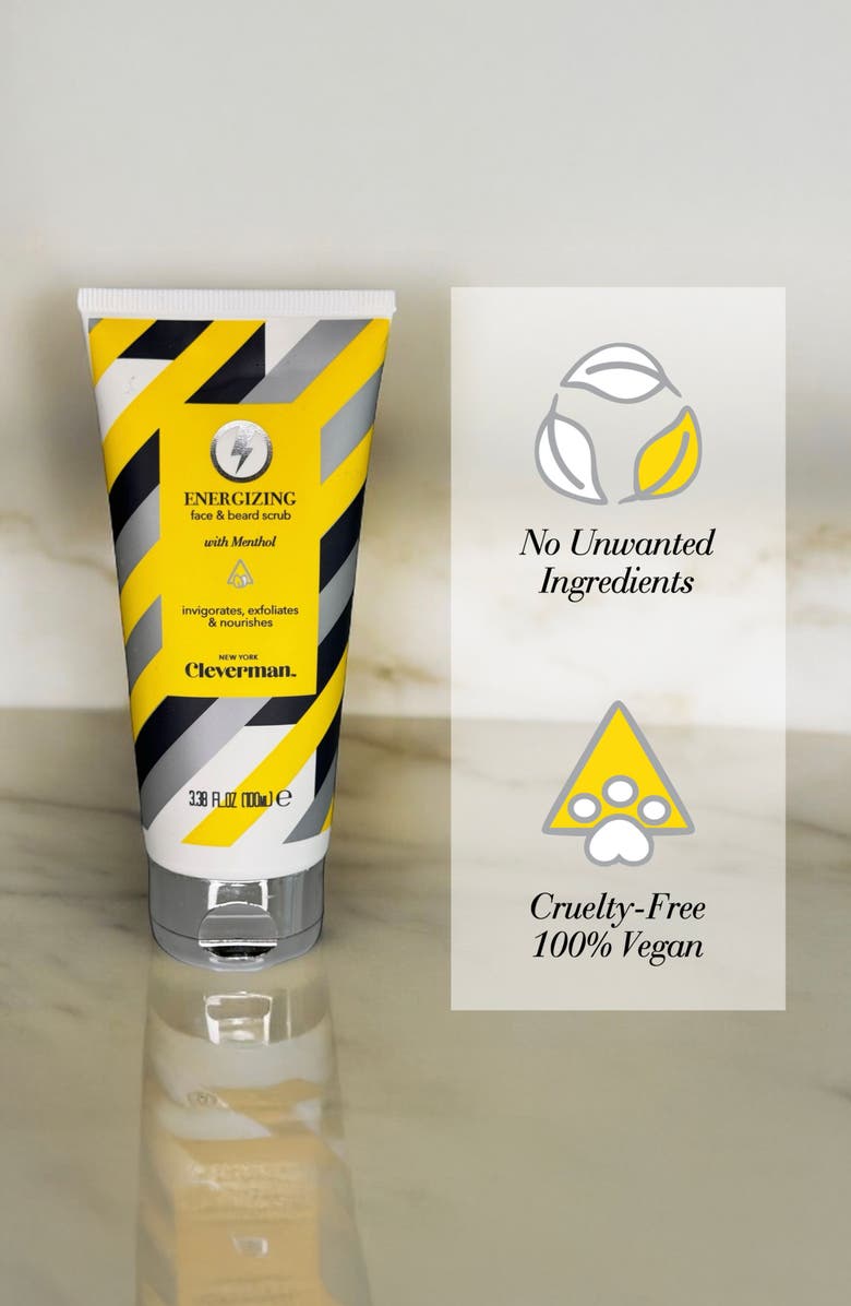 Cleverman Energizing Face & Beard Scrub with Menthol, Alternate, color, N/A