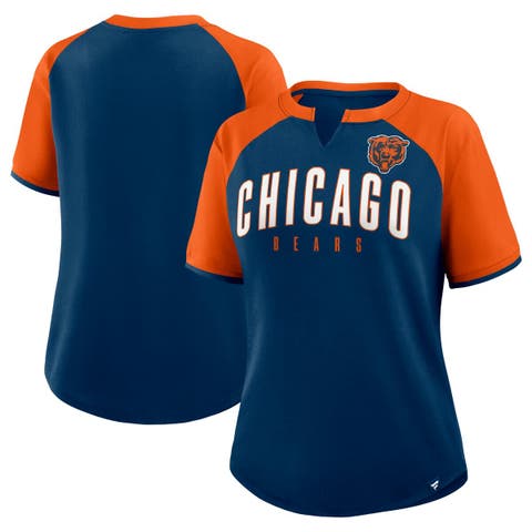 Women's Fanatics Navy/Orange Chicago Bears Height Advantage T-Shirt