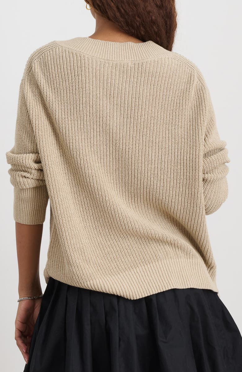 Alex Mill Arielle Linen & Cotton Sweater, Alternate, color, Flax