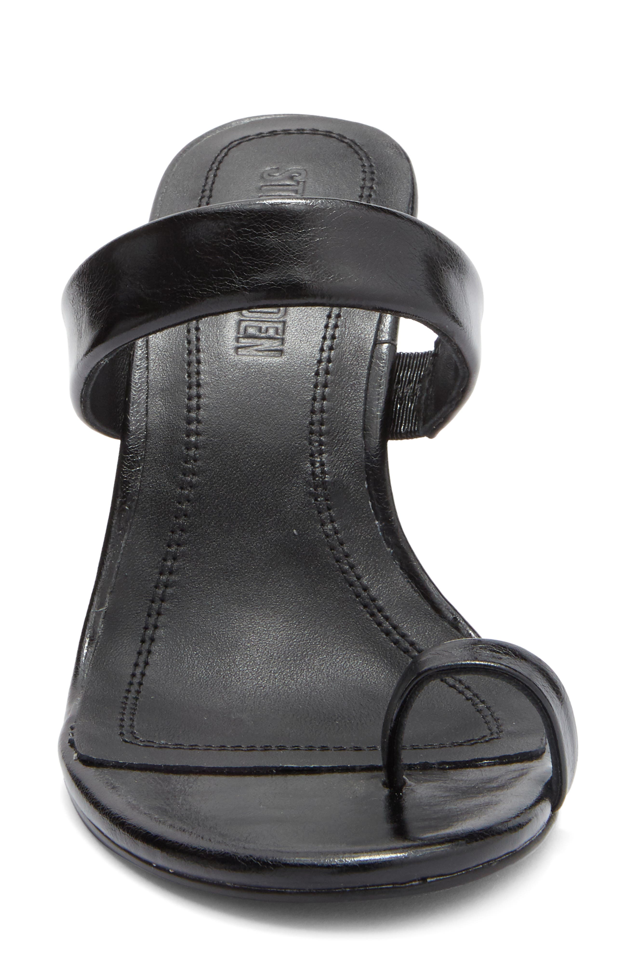 Steve Madden Renie Flared Heel Sandal, Alternate, color, Black