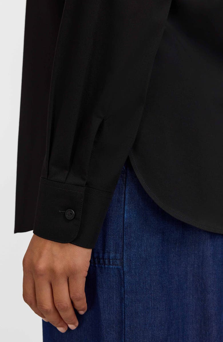 Foxcroft Kylie Non-Iron Cotton Button-Up Shirt, Alternate, color, Black