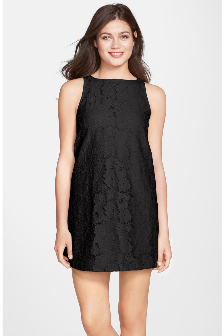 BB Dakota 'Savvanah' Lace Shift Dress (Nordstrom Exclusive), Main, color, BLACK