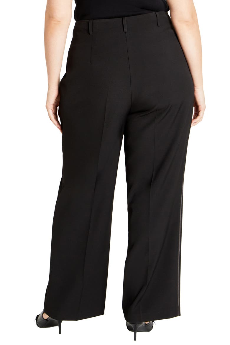 Soraya Pleat Wide Leg Pants, Alternate, color, BLACK