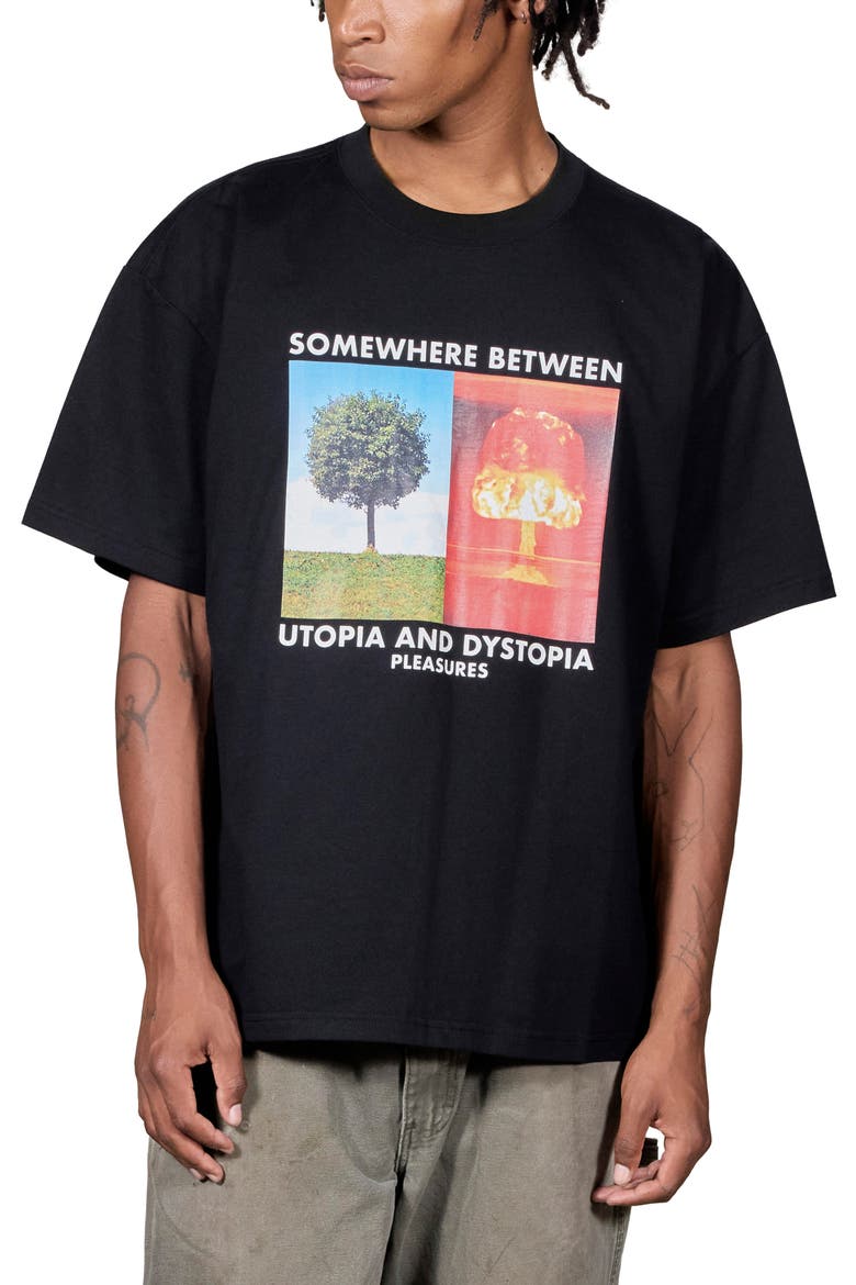Somewhere Graphic T-Shirt, Main, color, BLACK
