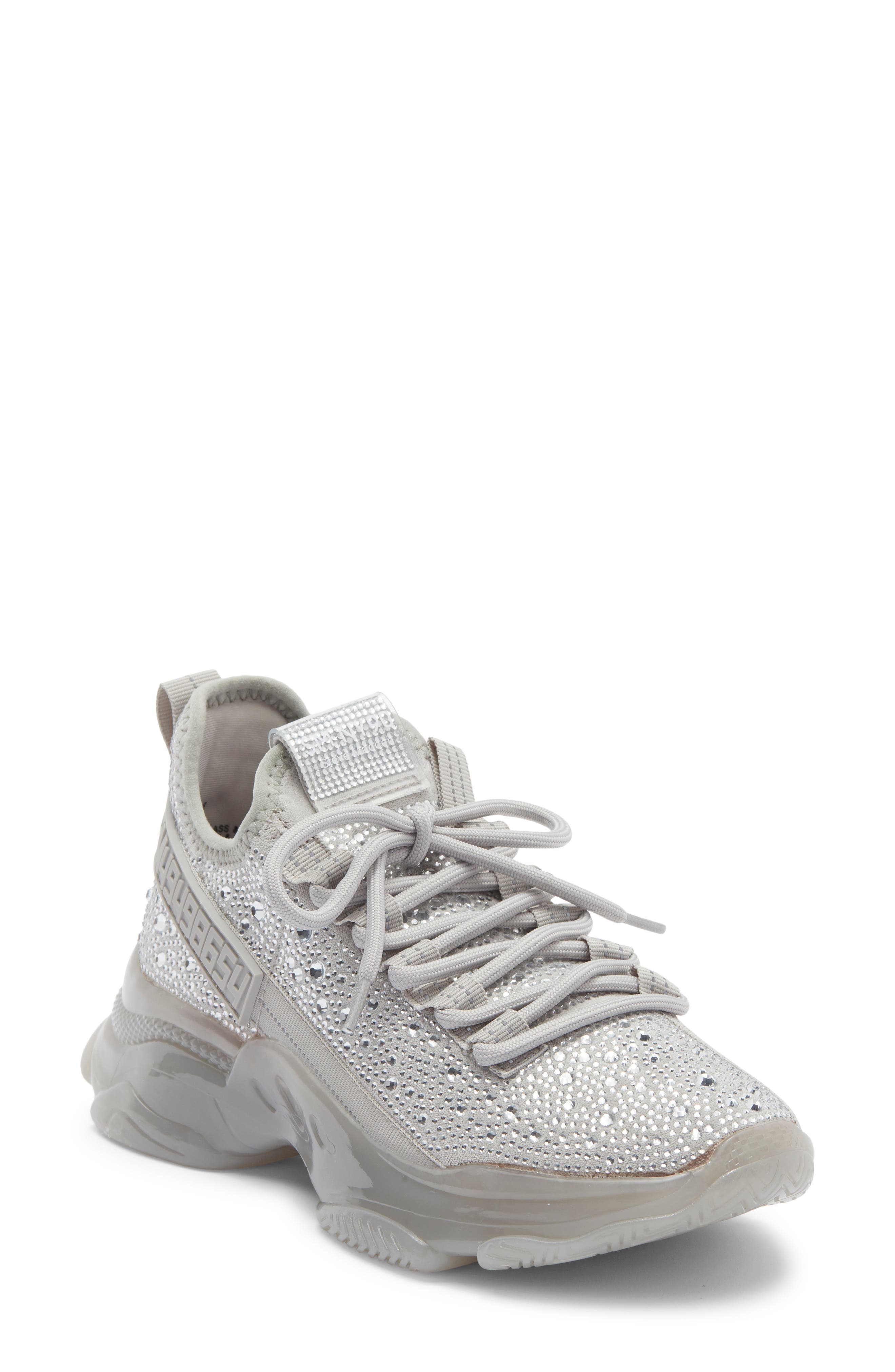 Steve Madden Maxima Embellished Sneaker, Main, color, Grey