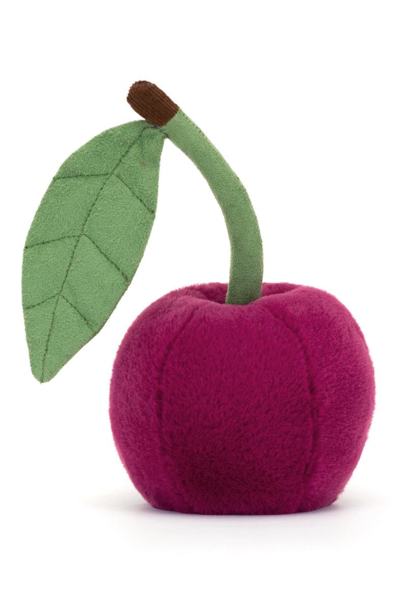Amuseables Cherry Plush Toy, Alternate, color, RED