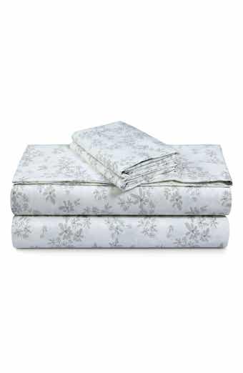 AZORES HOME 300 Thread Count Cotton Percale Sheet Set