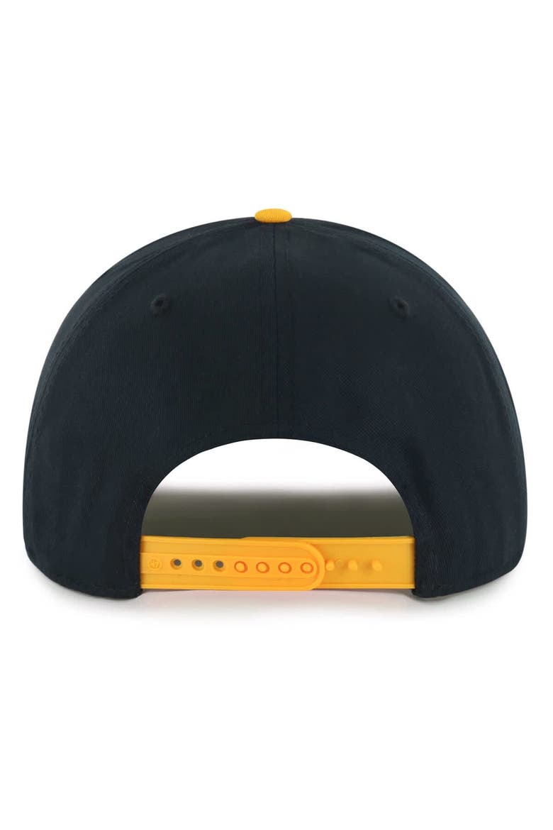 Men's '47 Black/Gold Boston Bruins Dropshadow Rope Hitch Adjustable Hat, Alternate, color, Black
