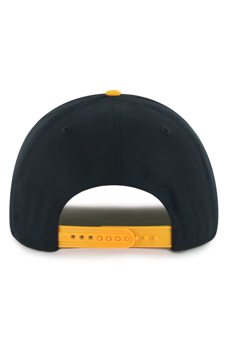 '47 Men's '47 Black/Gold Boston Bruins Dropshadow Rope Hitch Adjustable Hat, Alternate, color, Black