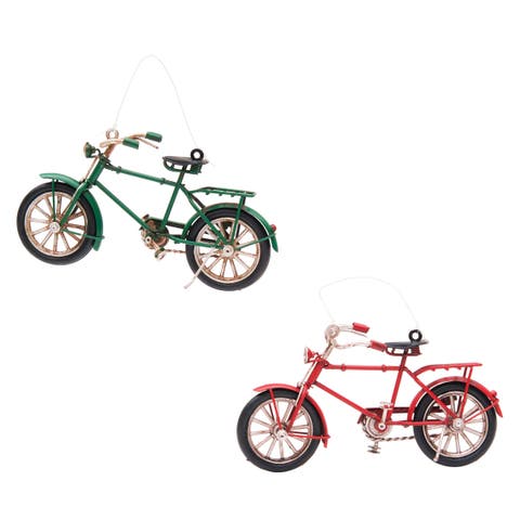 Bikes Ornaments Set of 2