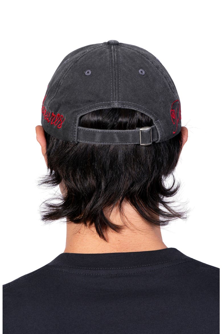 Scrawl Adjustable Cotton Twill Baseball Cap, Alternate, color, BLACK