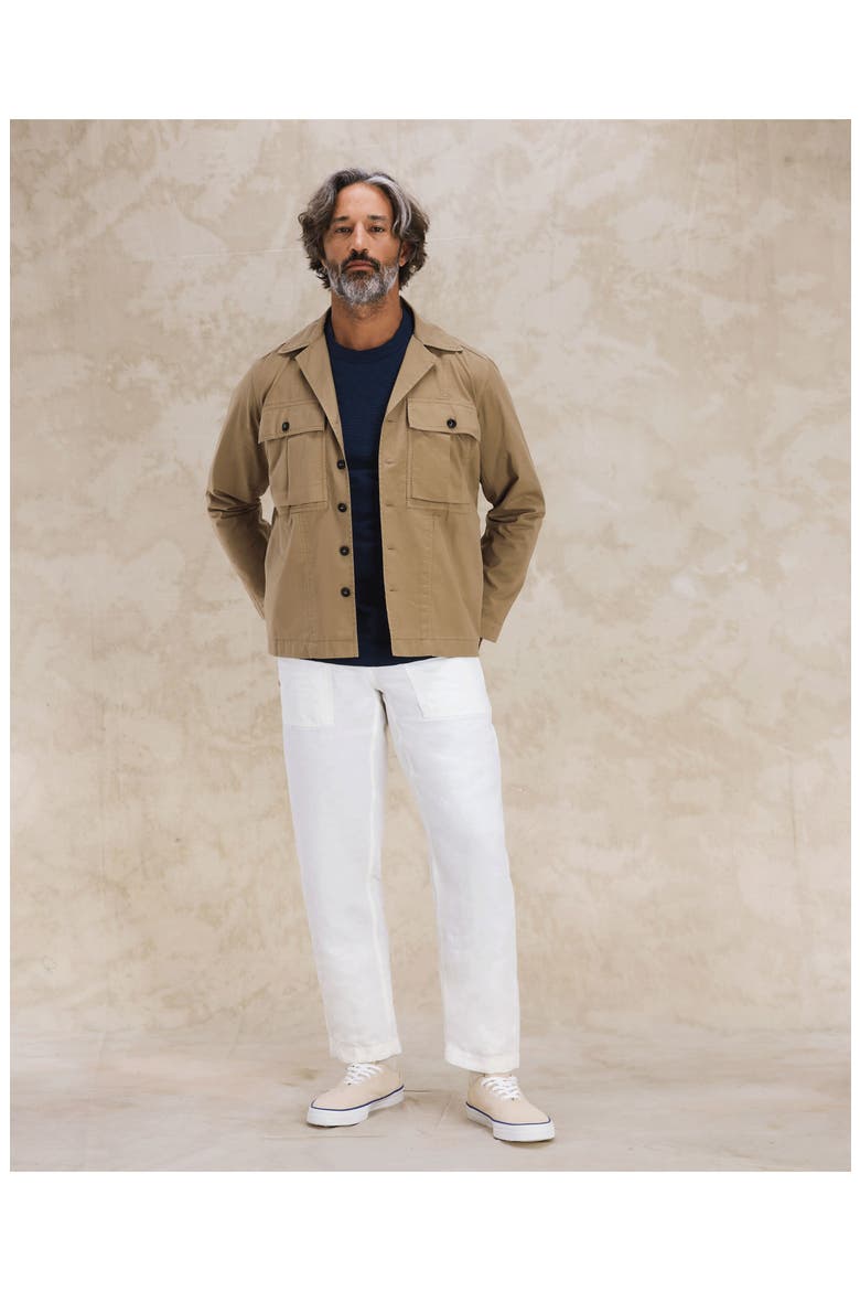Solomon Twill Cotton Overshirt, Alternate, color, BEIGE