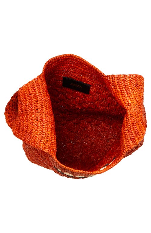 Isabel Marant Small Praia Raffia Tote In Orange