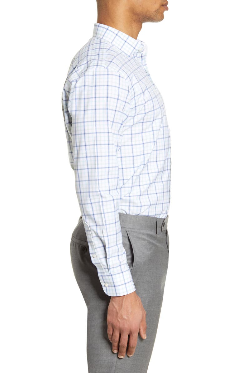 NORDSTROM MEN'S SHOP Nordstrom Trim Fit Medium Check Dress Shirt, Alternate, color, 