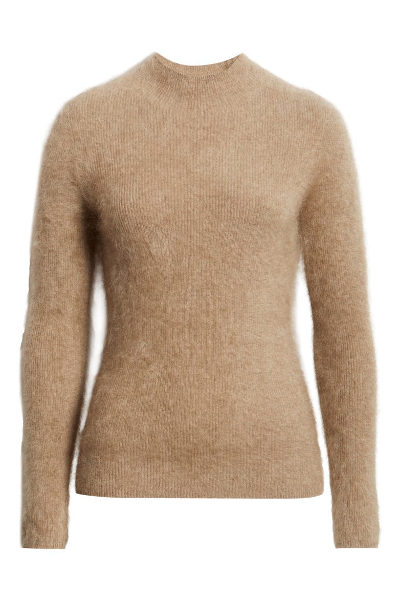 The Miley Rib Brushed Cashmere Sweater, Alternate, color, TAUPE HEATHER