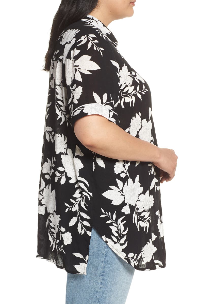 Seven7 Tie Front Shirt, Alternate, color, 