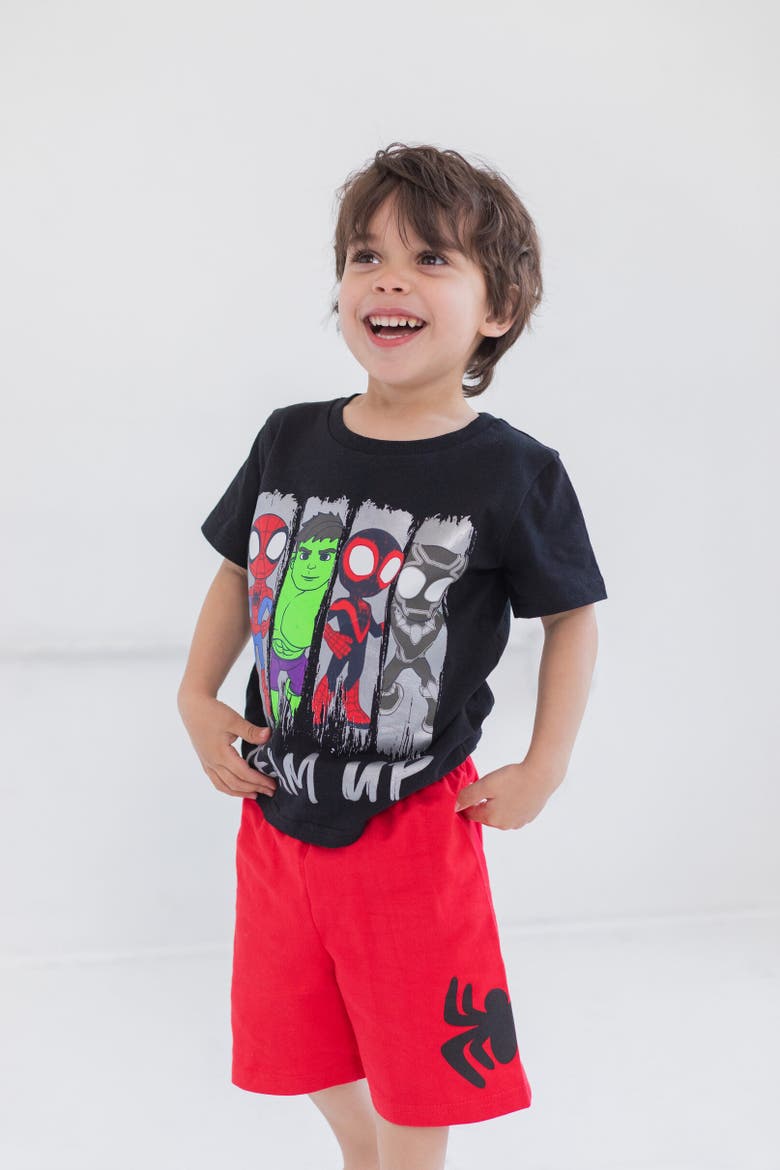 Spidey and His Amazing Friends 3pc Tank Top, Tee & Shorts Set, Alternate, color, Multicolor