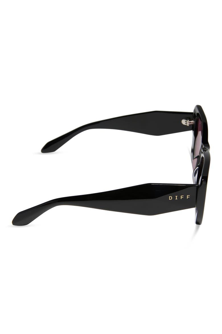 Aura 51mm Polarized Cat Eye Sunglasses, Alternate, color, AUBERGINE WITH SILVER FLASH