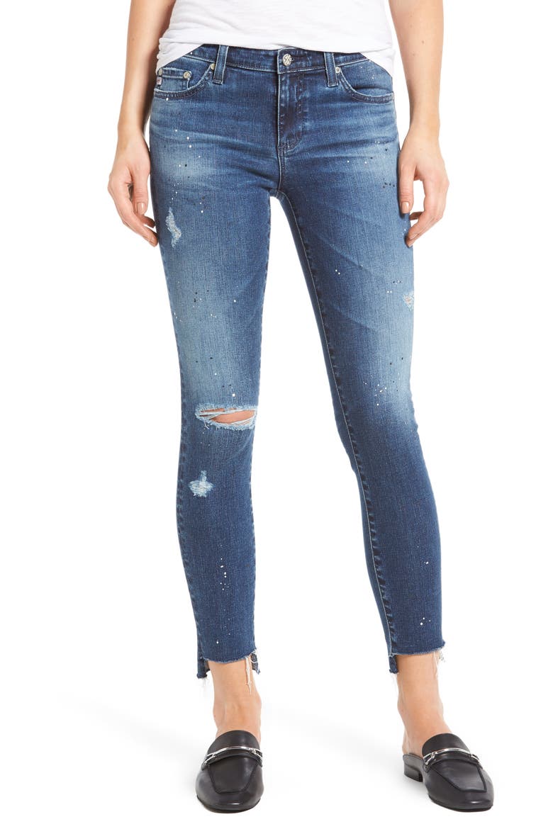 The Legging Step Hem Ankle Skinny Jeans, Main, color, 10 YEARS BEATNIK