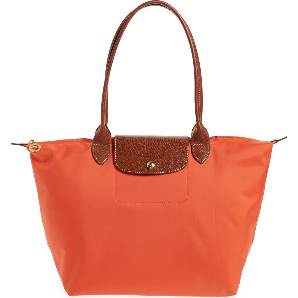 Longchamp Large Le Pliage Tote In Orange