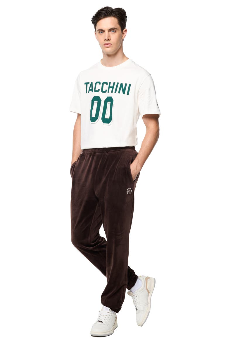 Ostuni Stretch Velour Track Pants, Alternate, color, JAVA