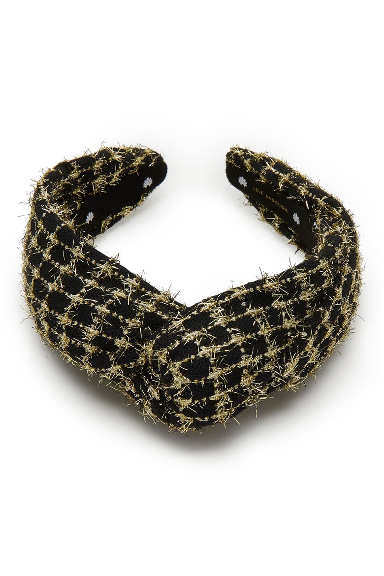 Marlene Tweed Headband, Alternate, color, JET GOLD