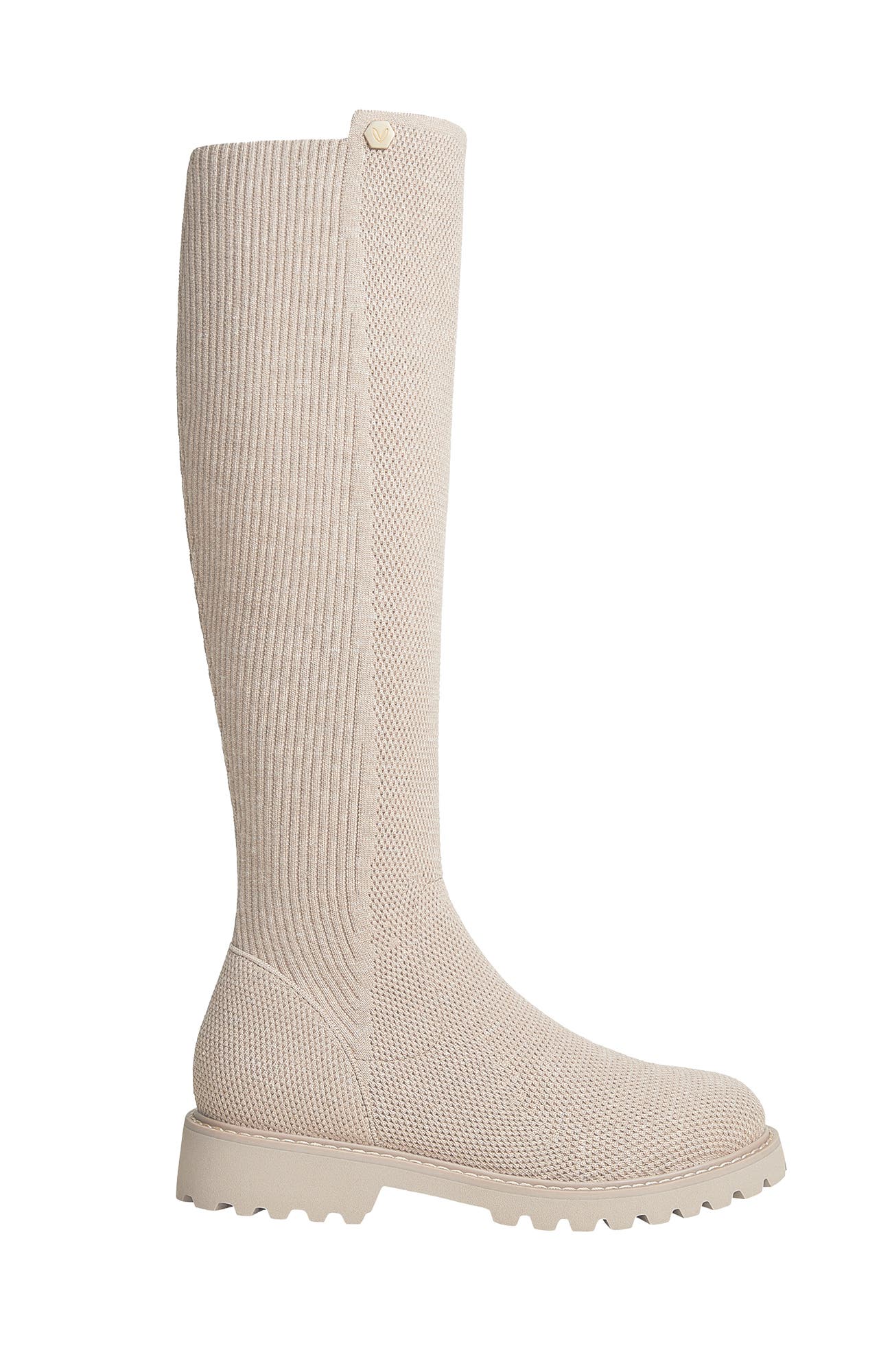 Round-Toe Stretchy Wool Knee-High Boots, Alternate, color, Warm Taupe