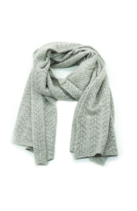 Cashmere openwork wrap